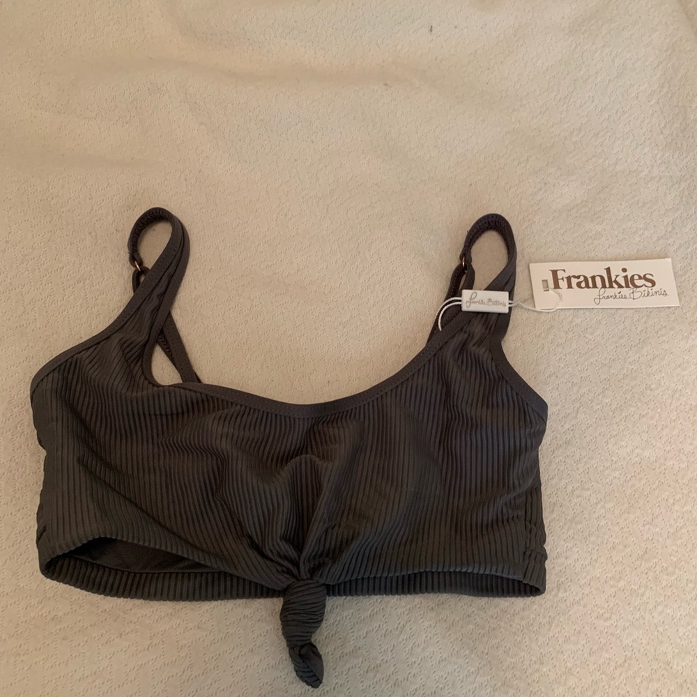 Frankie’s Bikinis Greer Top in Grey - Picture 2 of 3